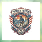 Patriottische Strandjutter Vector Graphic T-shirt_ Raamsticker (Vel 3)