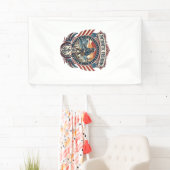 Patriottische Strandjutter Vector Graphic T-shirt_ Spandoek (Insitu)