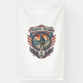 Patriottische Strandjutter Vector Graphic T-shirt_ Spandoek (Verticaal)