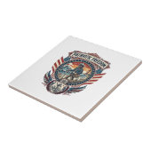 Patriottische Strandjutter Vector Graphic T-shirt_ Tegeltje (Zijkant)