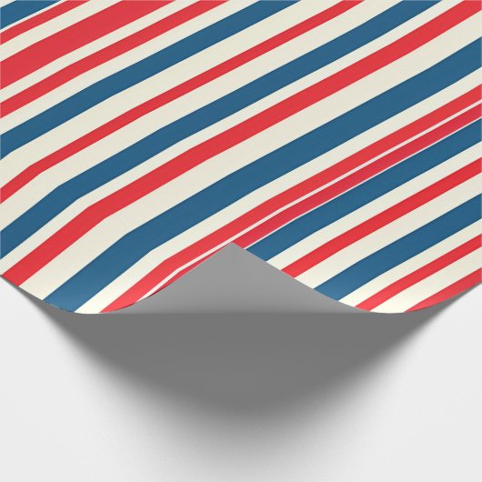 Patriottische strepen cadeaupapier (Hoek)