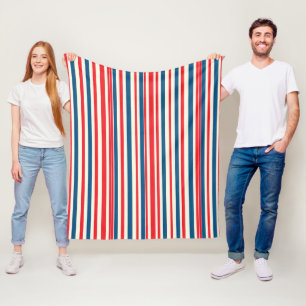 Patriottische strepen fleece deken