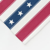Patriottische Strepen met Sterren Fleece Deken (Hoek)
