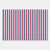 Patriottische strepen met sterren (verticaal) inpakpapier vel (Voorkant)