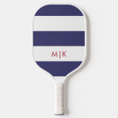 Patriottische strepen | Modern monogram Pickleball Paddle (Voorkant)
