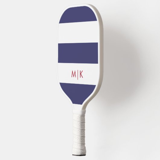 Patriottische strepen | Modern monogram Pickleball Paddle (Links)