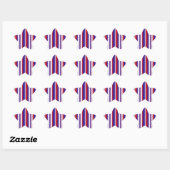 Patriottische strepen ster sticker (Vel)