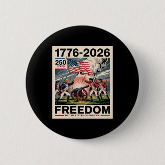 Patriottische strijd 4 juli onafhankelijkheid 250 ronde button 5,7 cm
