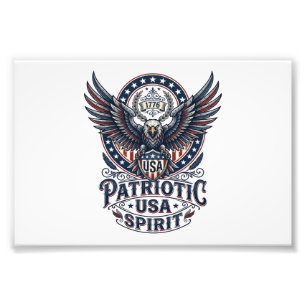Patriottische Strijdhavik Patriottische Adelaar & Foto Afdruk