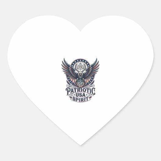 Patriottische Strijdhavik Patriottische Adelaar & Hart Sticker (Voorkant)