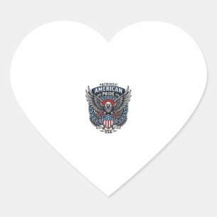 Patriottische Strijdhavik Patriottische Adelaar &  Hart Sticker