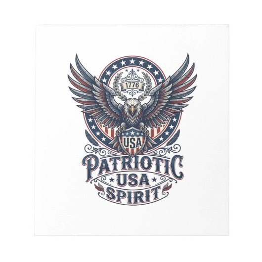 Patriottische Strijdhavik Patriottische Adelaar & Notitieblok (Voorkant)