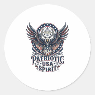 Patriottische Strijdhavik Patriottische Adelaar &  Ronde Sticker