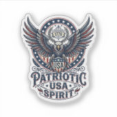 Patriottische Strijdhavik Patriottische Adelaar & Sticker (Voorkant)
