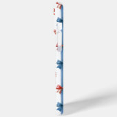 Patriottische Strikken en Strepen met Monogram Case-Mate iPhone Case (Achterkant / Links)