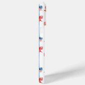 Patriottische Strikken en Strepen met Monogram Case-Mate iPhone Case (Achterkant / Rechts)