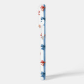 Patriottische Strikken en Strepen met Monogram Case-Mate iPhone Case (Achterkant / Links)