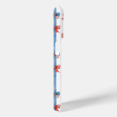 Patriottische Strikken en Strepen met Monogram Case-Mate iPhone Case (Achterkant / Rechts)