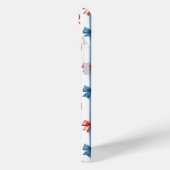 Patriottische Strikken en Strepen met Monogram Case-Mate iPhone Case (Achterkant / Links)