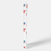 Patriottische Strikken en Strepen met Monogram Case-Mate iPhone Case (Achterkant / Rechts)