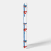 Patriottische Strikken en Strepen met Monogram Case-Mate iPhone Case (Achterkant / Rechts)