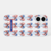 Patriottische Strikken Met Monogram Case-Mate iP iPhone 16 Hoesje (Achterkant horizontaal)