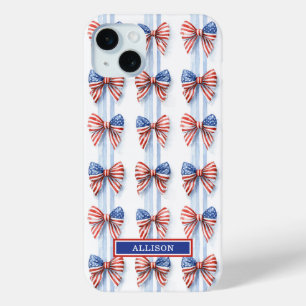 Patriottische Strikken Met Monogram Case-Mate iP iPhone 15 Mini Hoesje