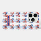 Patriottische Strikken Met Monogram Case-Mate iP iPhone Case (Achterkant (horizontaal))