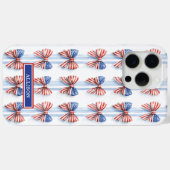 Patriottische Strikken Met Monogram Case-Mate iP iPhone Case (Achterkant (horizontaal))