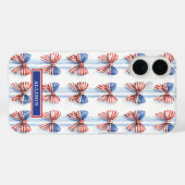 Patriottische Strikken Met Monogram Case-Mate iP iPhone Case (Achterkant (horizontaal))