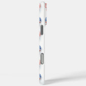 Patriottische Strikken Op Strepen Monogram Verstev Case-Mate iPhone Case (Achterkant / Rechts)