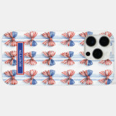 Patriottische Strikken Op Strepen Monogram Verstev Case-Mate iPhone Case (Achterkant (horizontaal))