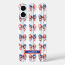 Patriottische Strikken Op Strepen Monogram Verstev