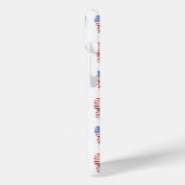 Patriottische Strikken Op Strepen Monogram Verstev Case-Mate iPhone Case (Achterkant / Links)