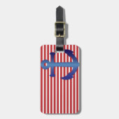 Patriottische strips en aangepaste Bagagelabel voo (Voorkant verticaal)