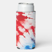 Patriottische Stropdas-kleurstof Seltzer Blikjeskoeler (Seltzer Achterkant)