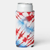 Patriottische Stropdas-kleurstof Seltzer Blikjeskoeler (Seltzer Voorkant)