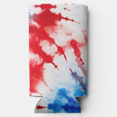 Patriottische Stropdas-kleurstof Seltzer Blikjeskoeler (Achterkant)