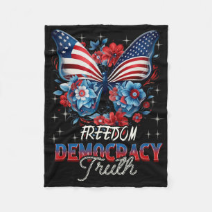 Patriottische Subtiele Anti-trump Coquette Patriot Fleece Deken