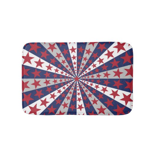 Patriottische Sunburst: kunstwerk met Amerikaanse Badmat (Voorkant)