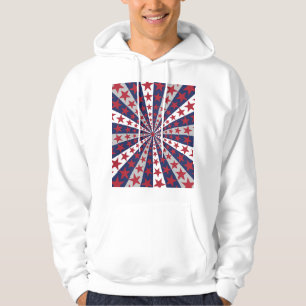 Patriottische Sunburst: kunstwerk met Amerikaanse Hoodie