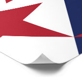 Patriottische Sunburst: kunstwerk met Amerikaanse  Poster (Hoek)