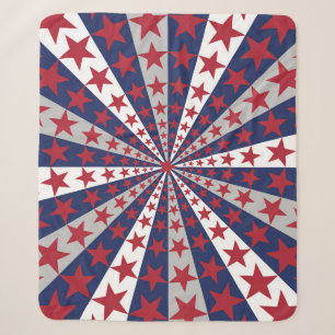 Patriottische Sunburst: kunstwerk met Amerikaanse Sherpa Deken