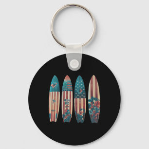 Patriottische Surfplanken Surfen Surfboarder Surfe Sleutelhanger