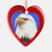 Patriottische symbolen Hartdecoratie Keramisch Ornament (Rechts)