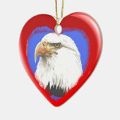 Patriottische symbolen Hartdecoratie Keramisch Ornament (Links)