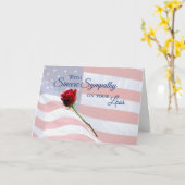 Patriottische sympathie Vlag en Roos Kaart (Gele Bloem)