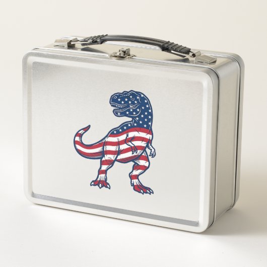 Patriottische T-Rex Amerikaanse Vlag Dinosaurus On (Voorkant)