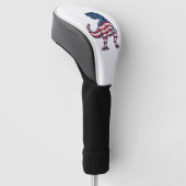 Patriottische T-Rex Amerikaanse Vlag Dinosaurus On Golfheadcover (Schuin)