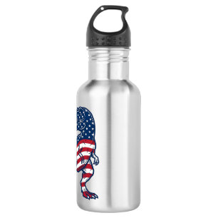 Patriottische T-Rex Amerikaanse Vlag Dinosaurus On Waterfles